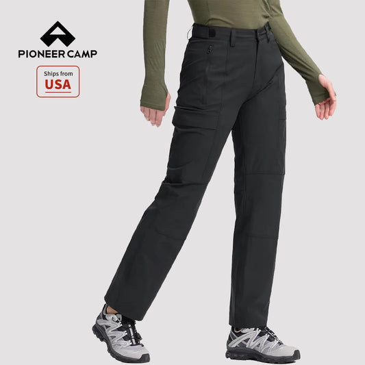Pioneer Camp Women's Cargo Hiking Pants Packable Ultra-Light UPF100 Stretch Work Travel Pants with 4 Pockets Trail Outdoor