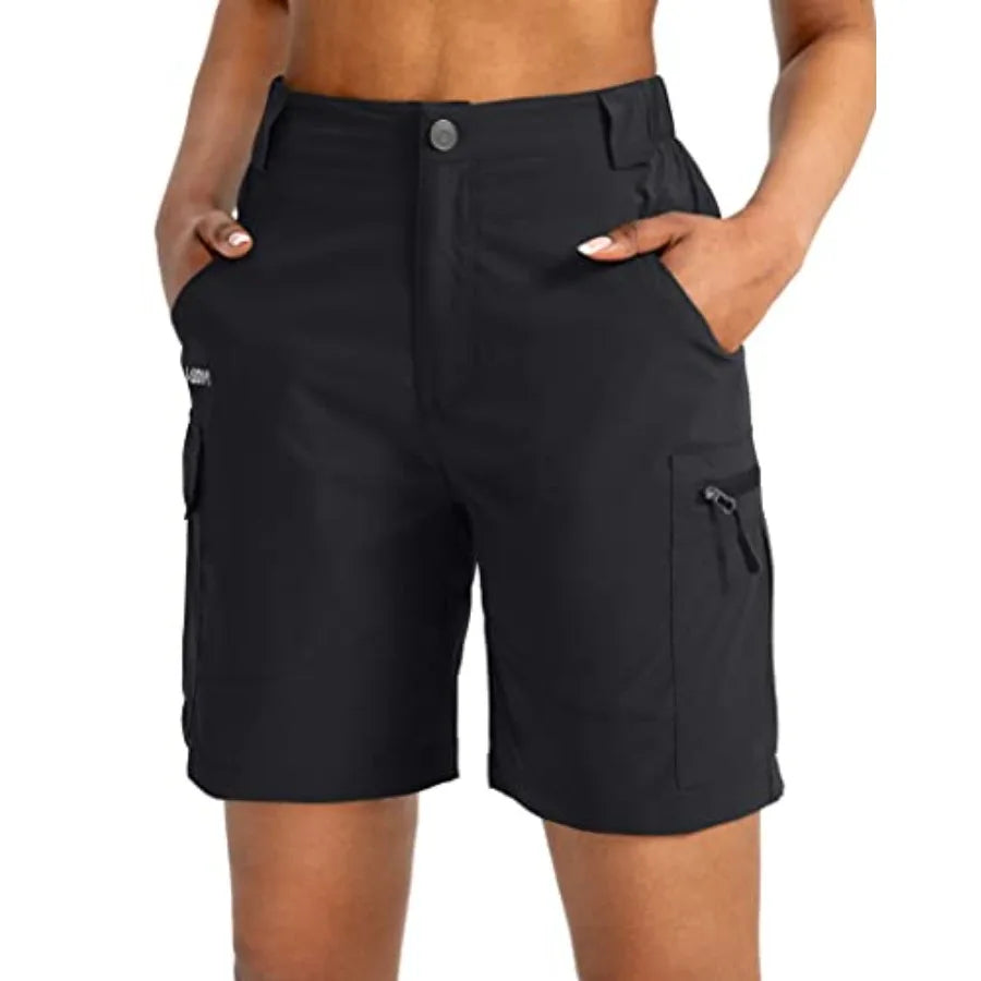 Viodia Women's 7" Hiking Cargo Shorts with Pockets Quick Dry Lightweight Shorts for Women Golf Casual Summer Shorts