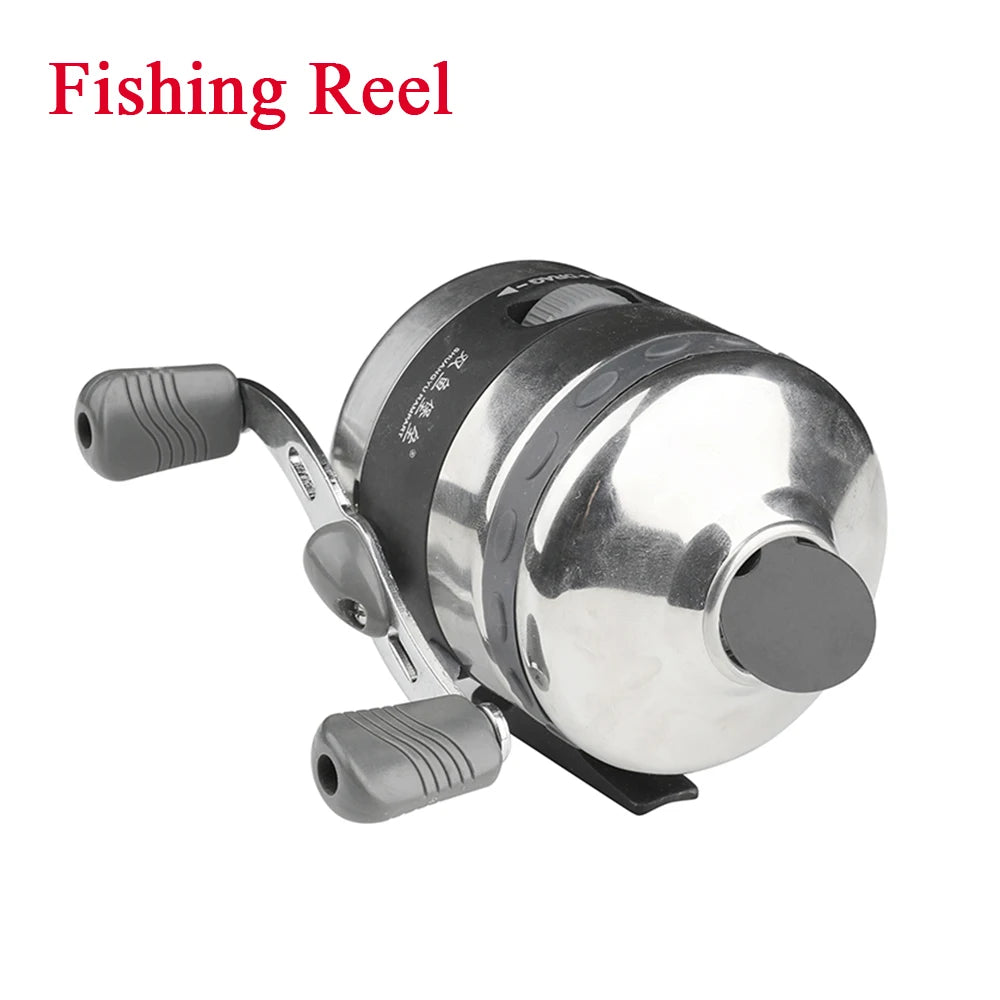 Bowfishing Reel and 33" Fishing Arrow Set Outdoor Hunting Fishing Equipment Winding Capacity 20LB/105YDS Bow Fish Shooting Reel