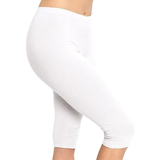 Women's Capri Leggings Cotton and Ankle Leggings for Women Plus Size Stretch Summer Lightweight Pants