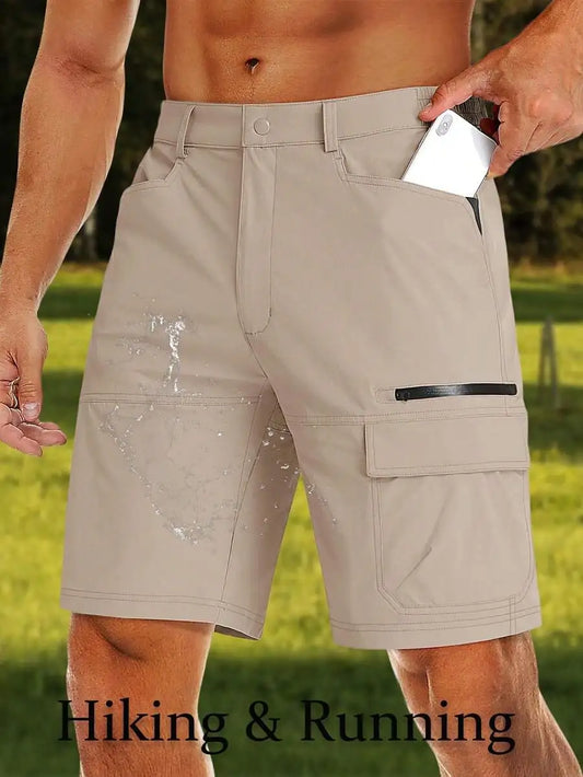 Mens Cargo Shorts 9 Inch Lightweight Quick Dry Water Resistant Outdoor Hiking Golf Casual
