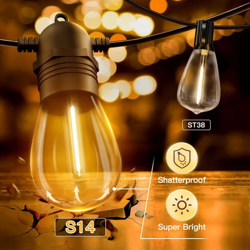 Outdoor Waterproof Running Horse LED Solar S14 Tent Camping E27 String Light Bulb Wedding Garden Courtyard B&B