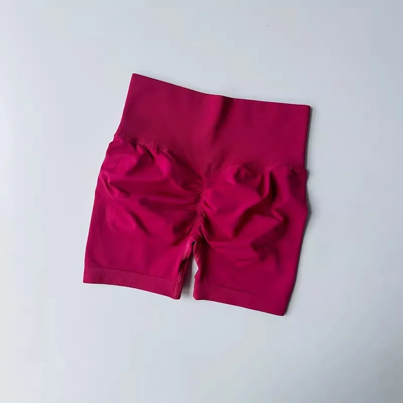 Women's High-Waist Breathable Yoga Shorts for Summer Running Short Tights Leggings Cycling Workout Gym Shorts Sports Shorts