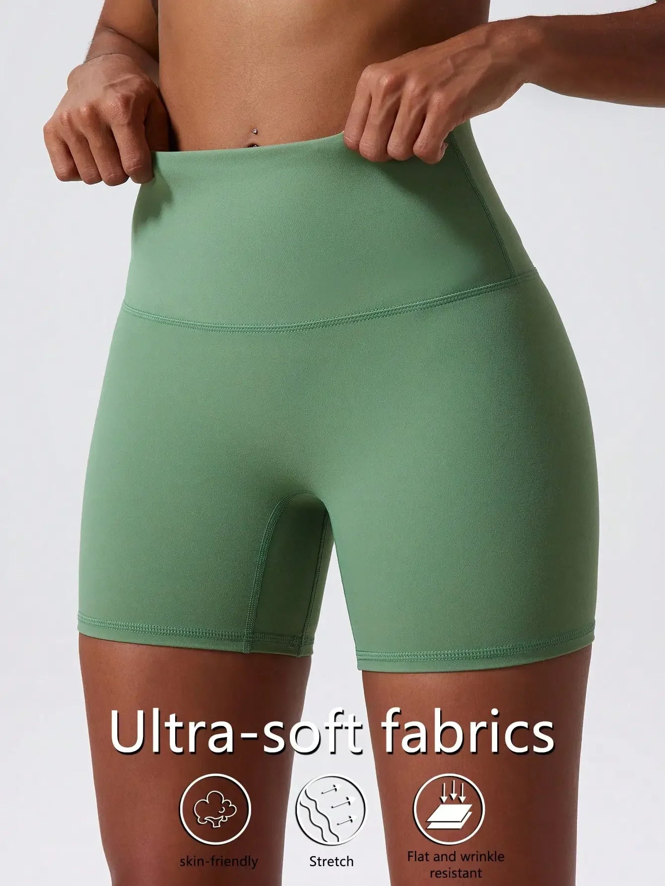 1 Piece High Stretch Nude Yoga Shorts Cycling Pants For Running Gym Cycling Sports Women Sweat Absorbent Breathable Tight Shorts