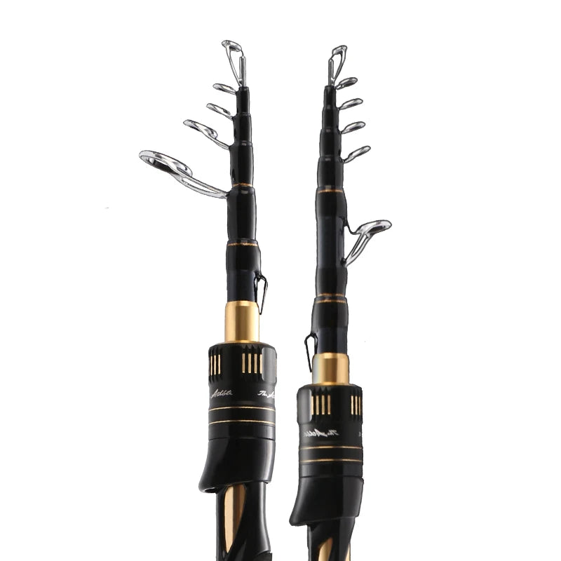 Histar Medusa Easy Carry Tele Spin 1.80m 2.10m 2.40m Full Carbon K Guide Fishing Rod and Baitcasting or Spinning Reel Combo