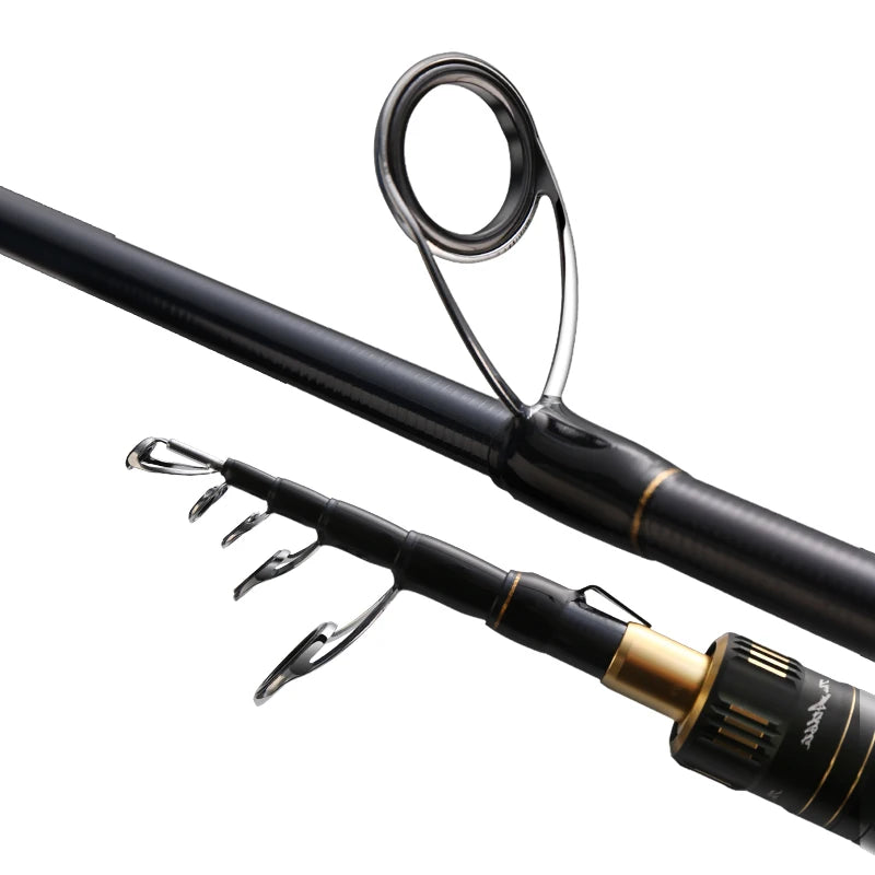 Histar Medusa Easy Carry Tele Spin 1.80m 2.10m 2.40m Full Carbon K Guide Fishing Rod and Baitcasting or Spinning Reel Combo