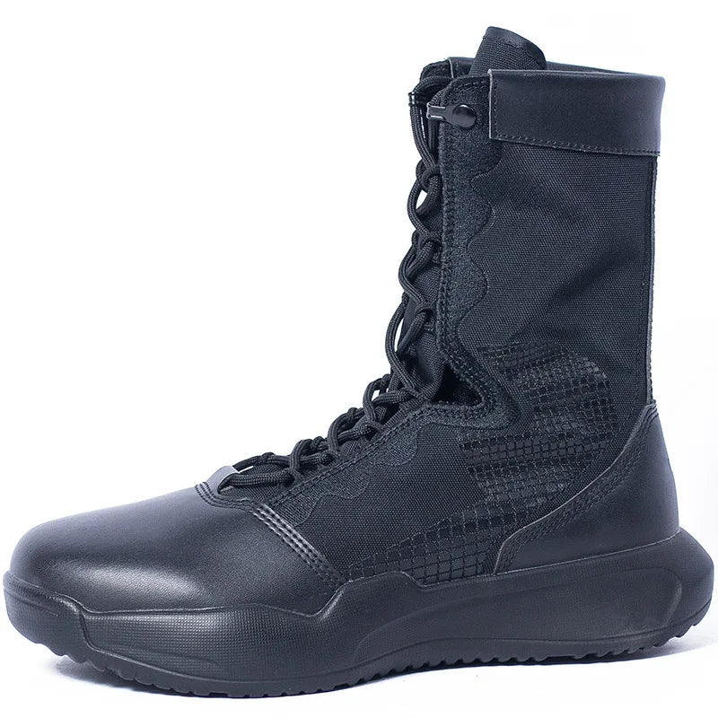 Topfight High Tube Mens Ultra Light Combat Boots Women Size 40-46 Desert Breathable Tactical Shoes Training Hiking Shoes