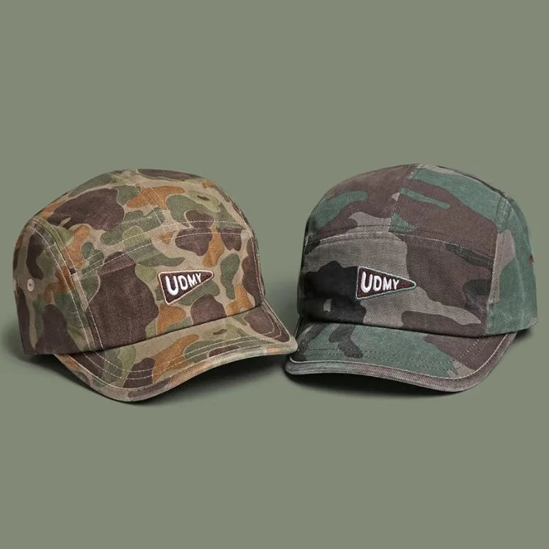 Spring and Autumn Workwear Camouflage Baseball Cap, Fashionable and Versatile, Korean Style Hip-Hop Street Personalized Dad Hat
