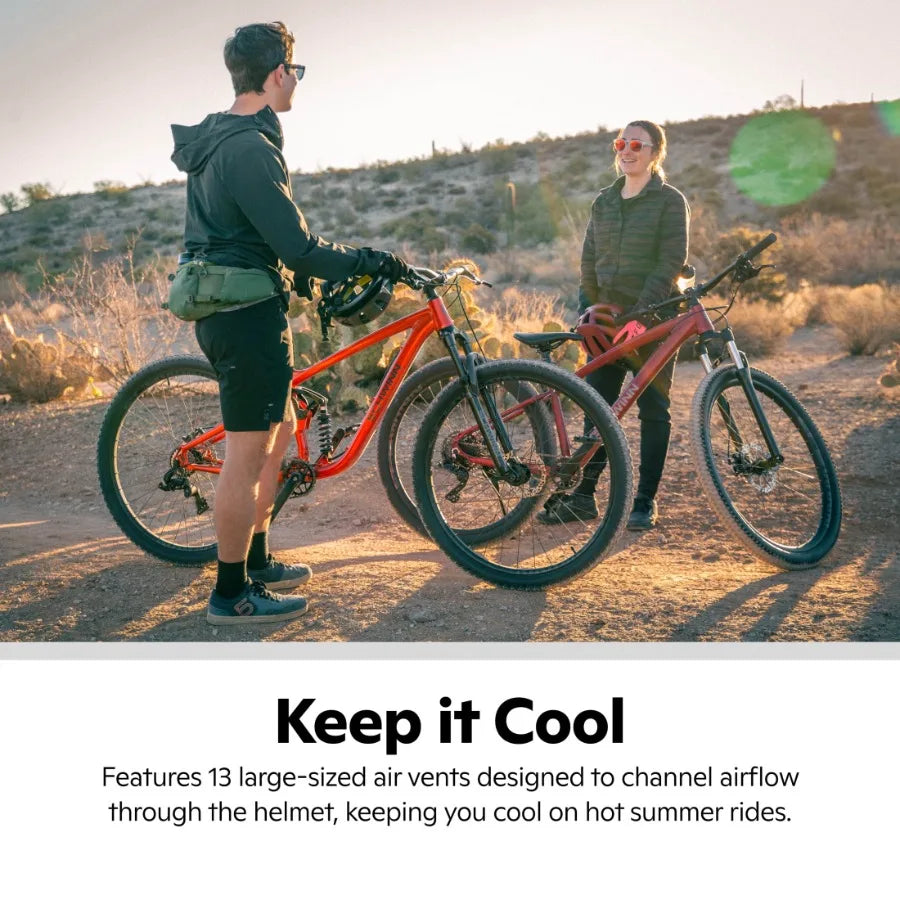 Axum Adult Unisex Mountain Bike Helmet Red