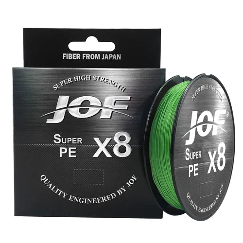 JOF X8 PE Braided Fishing Line Pesca Carp Multifilament Fly Wire Japanese Saltwater 150M 300M 500M 15LB-100LB
