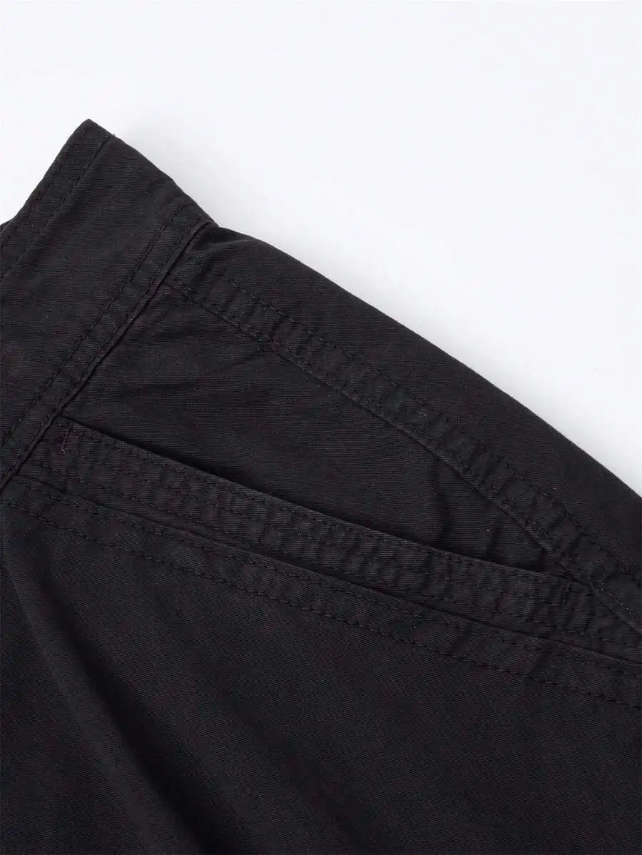 Men's Solid Color Cargo Shorts Cotton Washed Multi-Pocket Waist Lightweight Breathable For Daily Commute Outdoor Camping Beach