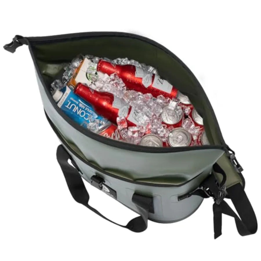 Soft Cooler - Insulated Leak-Proof Large Cooler with Roll-Top Waterproof Seal Portable Ice Chest for Camping, Beach, Travel, Pi
