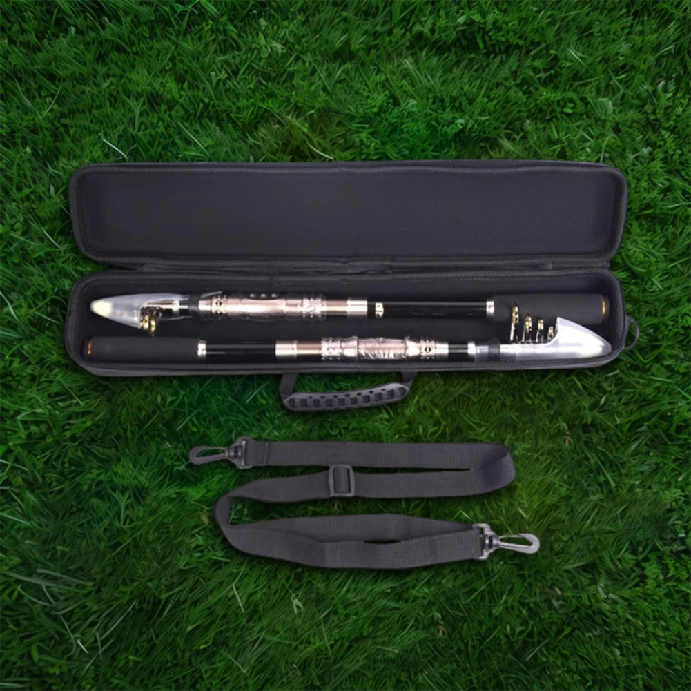 Fishing Rod Bag with Shoulder Strap Hard Shell Fishing Rod Holder Bag Fishing Rod Travel Carry Case for Fishing Tools