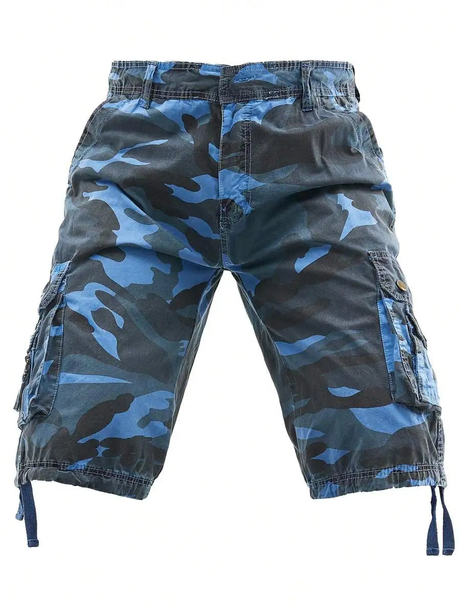 Men's Camo Tactical Cargo Shorts  Lightweight Durable Outdoor  Ripstop Fabric For Hiking Camping Hunting Working Daily Casual