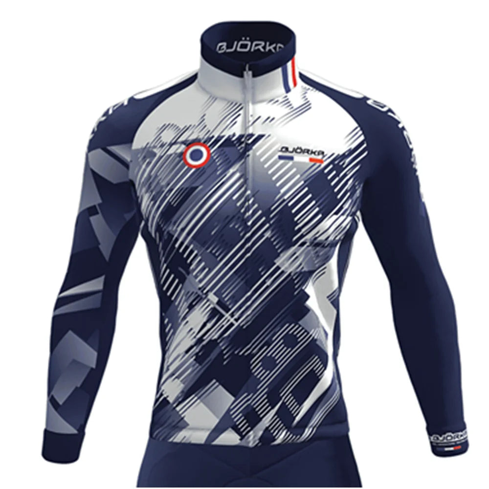 Spring/summer Men's Long Sleeve Thin Cycling Jackets Bicycle Breathable Jersey Uv Protection 3 Rear Pockets Bike Shirts