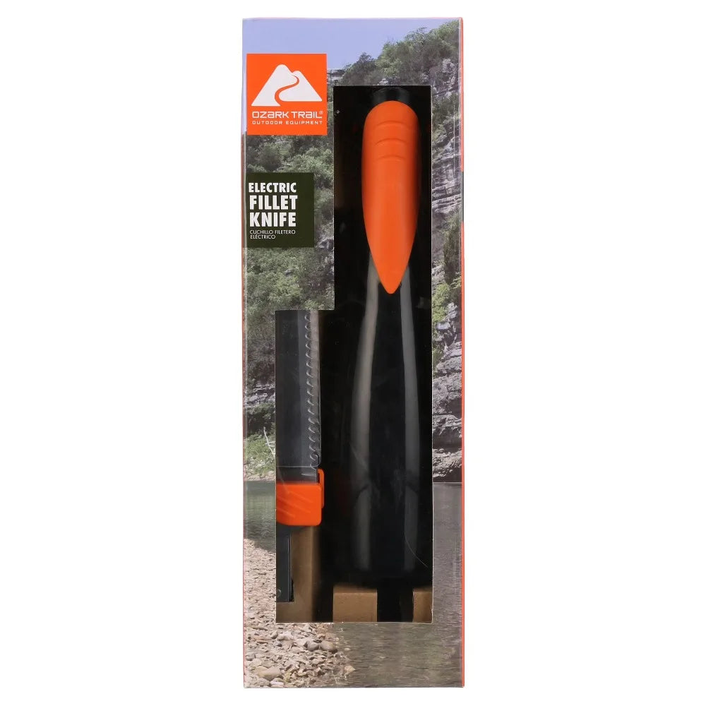 Hot Sale  Electric Fillet Knife Set with Stainless Steel Serrated Blades Dual Blades Soft Grip Handle for Fish Cleaning & Poultry