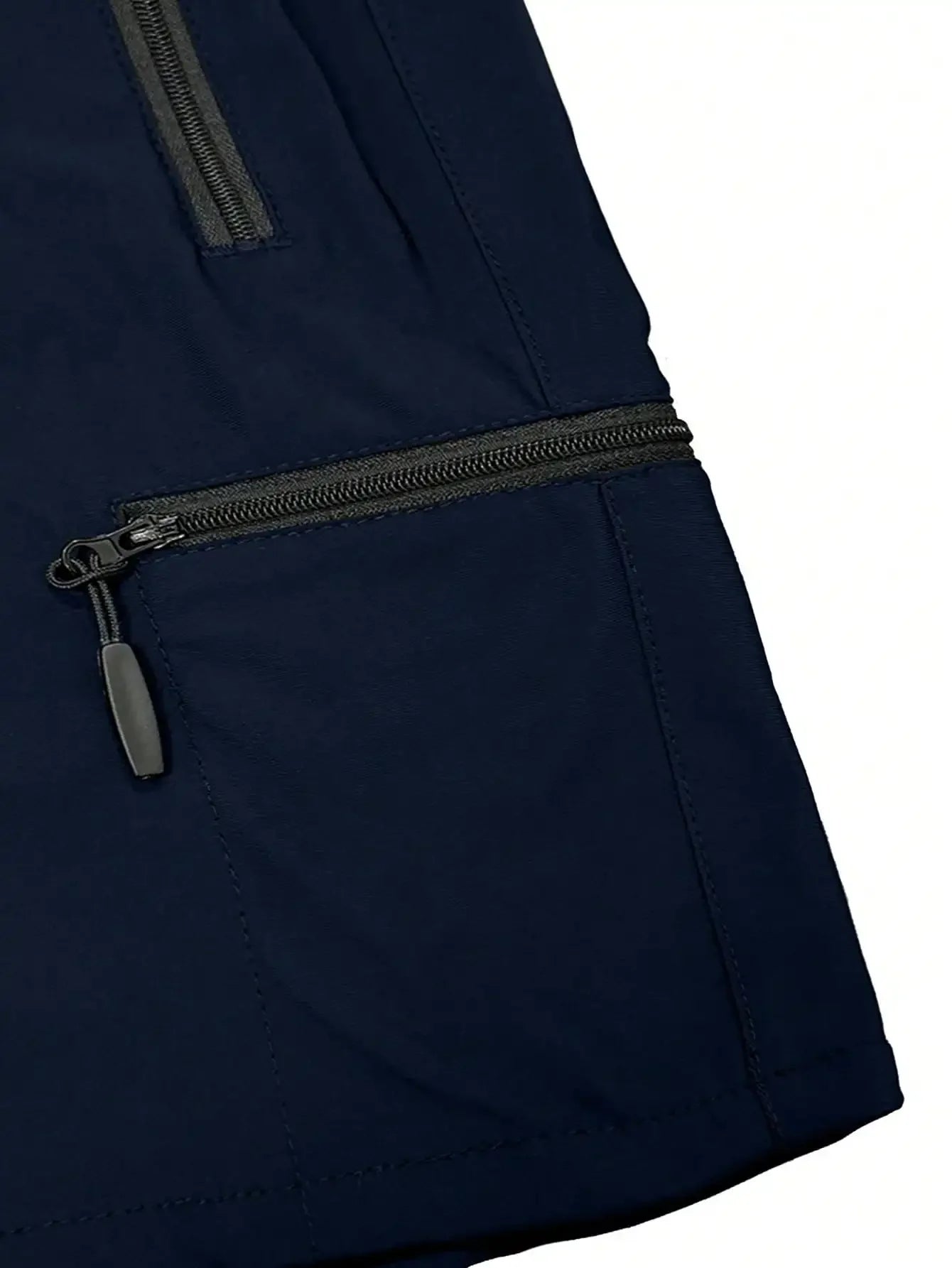 2-Pack Women's Outdoor Hiking Shorts, Quick Dry Water Resistant Athletic Shorts, Elastic Drawstring Waist, Multi Zipper Pockets, Breathable Lightweight High Stretch Black Sports Shorts For Camping, Trekking, Running, Travel &
