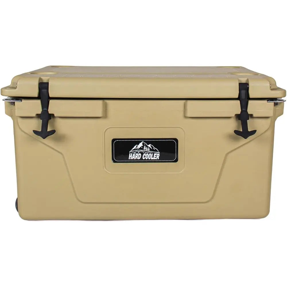 110 Quart Heavy-Duty Khaki Insulated Cooler for Camping, Fishing, and Outdoor Adventures