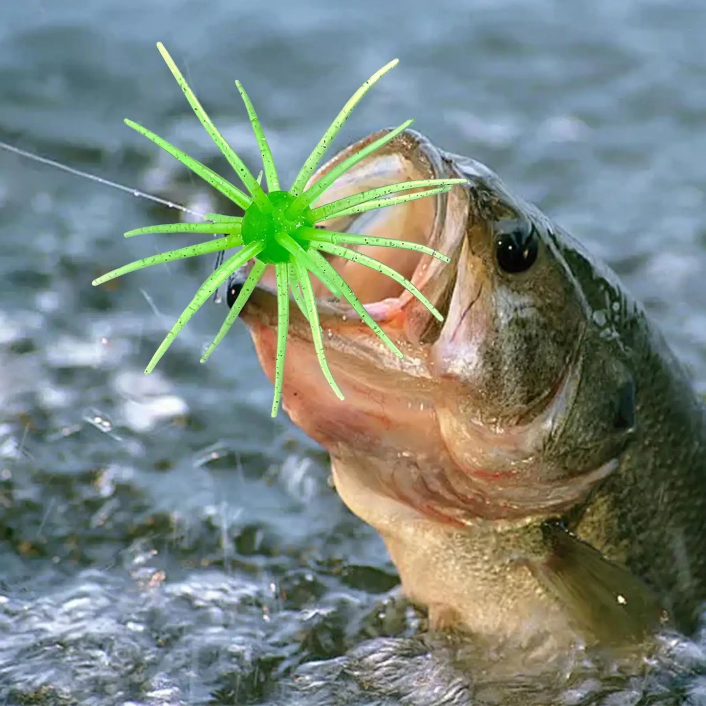 Lures for Bass Fishing Floating Sea Urchin Bait Soft Artificial Sea Urchin Lures for Shore Trout River Lake Saltwater Freshwater