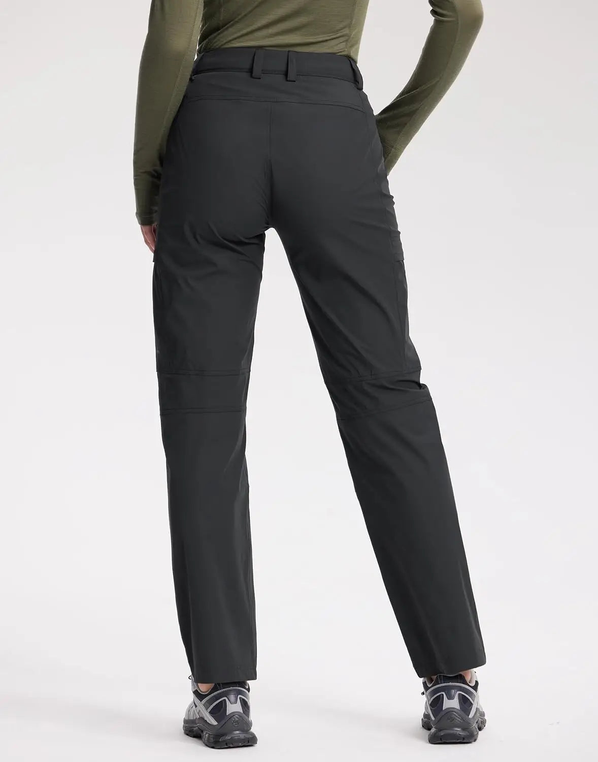 Pioneer Camp Women's Cargo Hiking Pants Packable Ultra-Light UPF100 Stretch Work Travel Pants with 4 Pockets Trail Outdoor