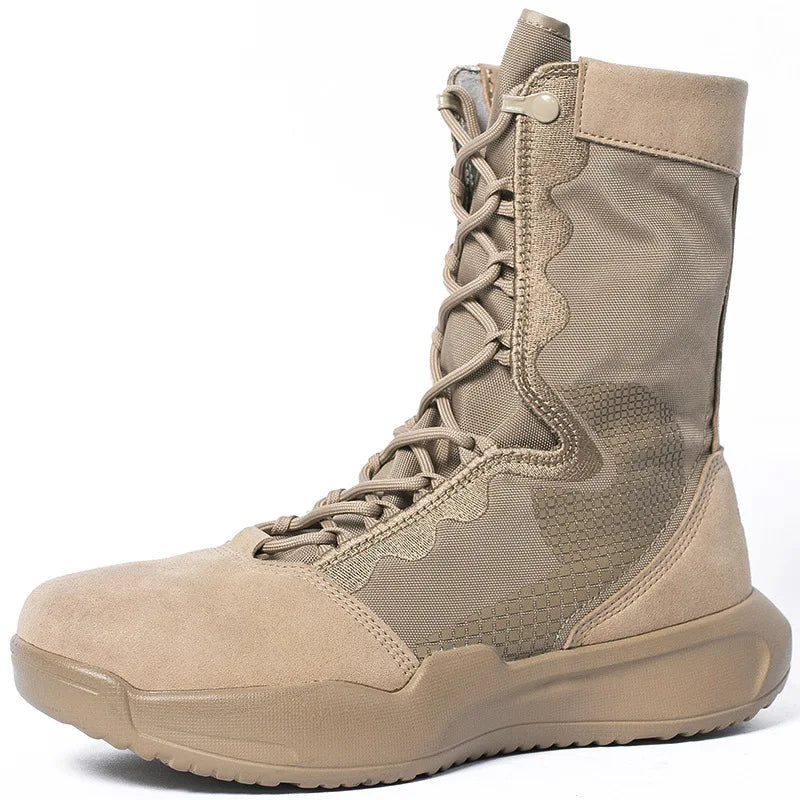 Topfight High Tube Mens Ultra Light Combat Boots Women Size 40-46 Desert Breathable Tactical Shoes Training Hiking Shoes