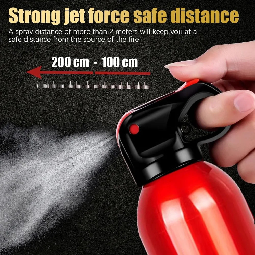 4-in-1 Small Fire Extinguisher for Home, Garage, Kitchen, Car | Non-Toxic, Easy Clean, Wall Mount Included