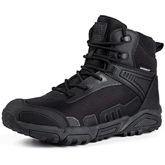 Men's Waterproof Tactical Work Boots Lightweight Comfortable Combat Hiking Boots