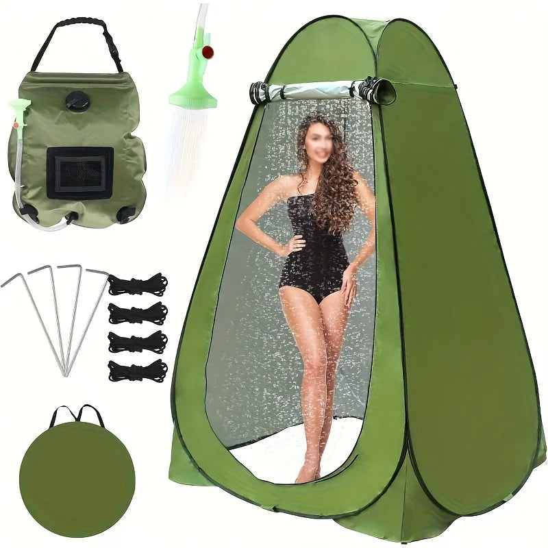 Portable Toilet and Privacy Tent for Adults, Pop Up Potty Tents Outdoor Portable Toilet for Camping with 12 Toilet Bags, Pop-up Tent for Toilet, Travel, Changing