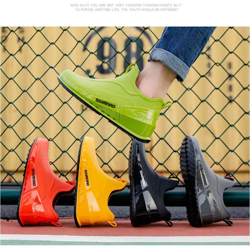 2025 New Outdoor Waterproof Fishing Shoes Hunting Sports Shoes Bicycle Rubber Shoes Anti Slip Lightweight Waterproof Shoes