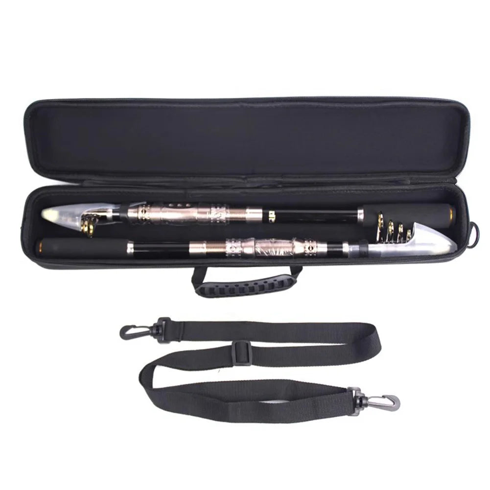 Fishing Rod Bag with Shoulder Strap Hard Shell Fishing Rod Holder Bag Fishing Rod Travel Carry Case for Fishing Tools