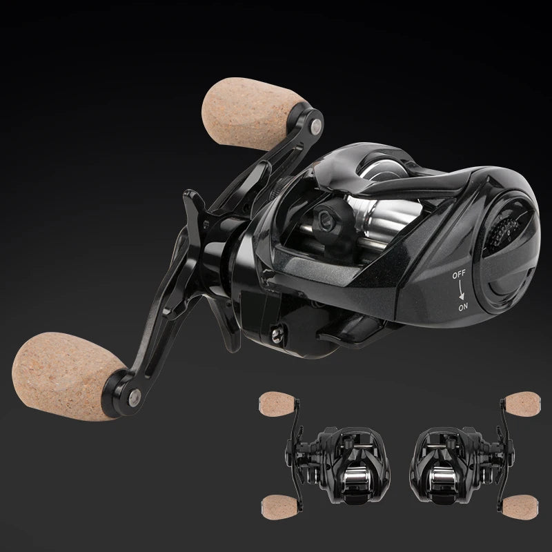 BILLINGS Baitcasting Fishing Reel 8KG Max Drag 7.3:1 High Speed Gear Ratio Magnetic Brake System Smooth Casting Freshwater Saltwater Bait Caster Reel