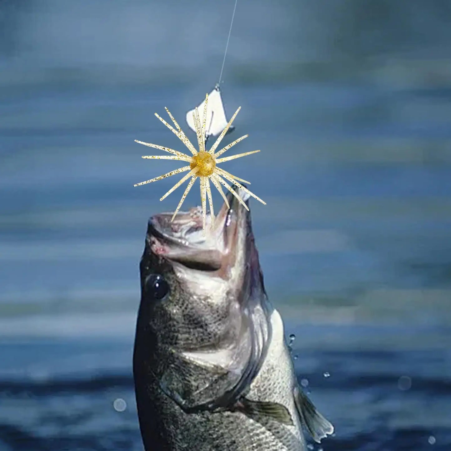 Lures for Bass Fishing Floating Sea Urchin Bait Soft Artificial Sea Urchin Lures for Shore Trout River Lake Saltwater Freshwater