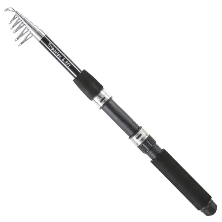 6.9FT Telescopic Fishing Rod - Lightweight Spinning Fishing Pole for Freshwater and Saltwater Anglers