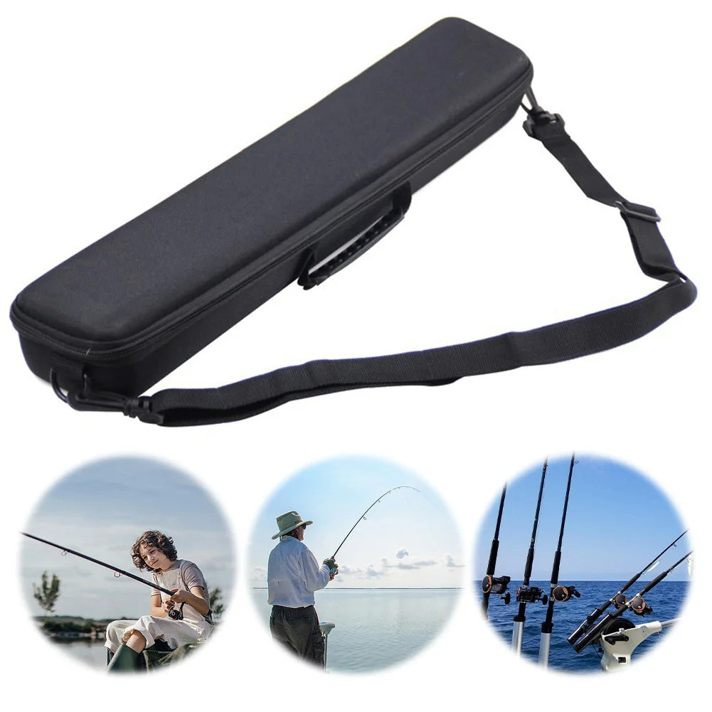 Fishing Rod Bag with Shoulder Strap Hard Shell Fishing Rod Holder Bag Fishing Rod Travel Carry Case for Fishing Tools