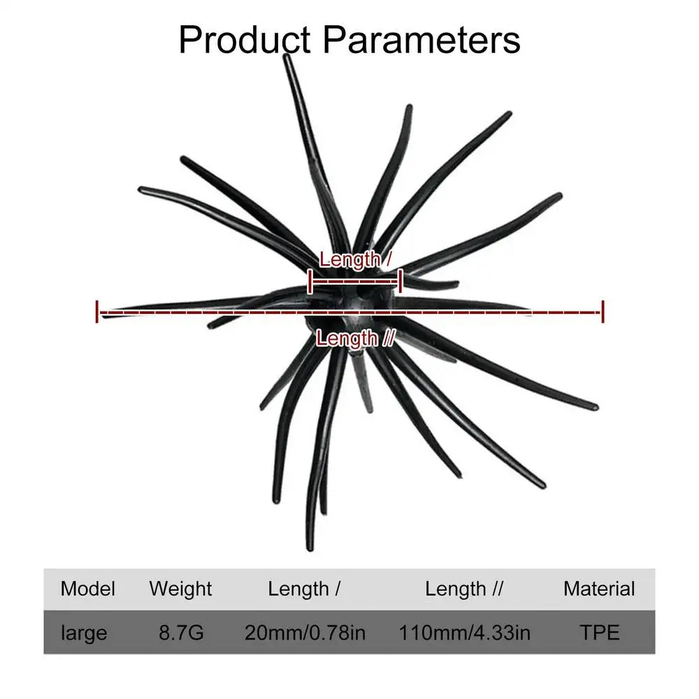 Lures for Bass Fishing Floating Sea Urchin Bait Soft Artificial Sea Urchin Lures for Shore Trout River Lake Saltwater Freshwater