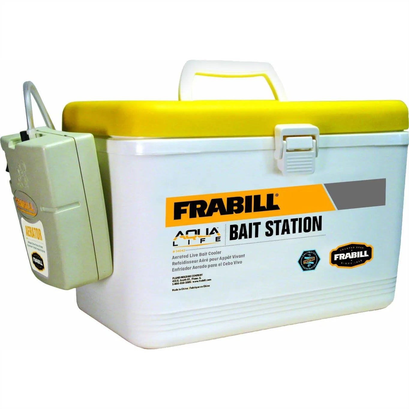 8-Quart Portable Bait Bucket with Aerator for Fishing