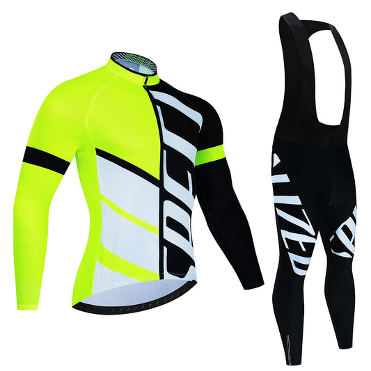 New Team Autumn Cycling Jersey Set Ropa Ciclismo Men Long Sleeve Bike Clothing MTB Maillot Road Bicycle Bibs Uniform
