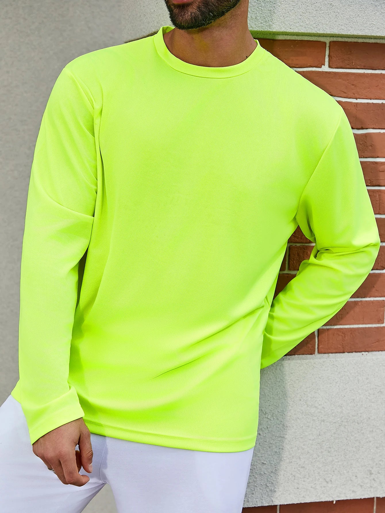 Mens Long Sleeve Shirts UPF 50+ Sun Protection Casual Quick Dry Crew Neck Work Shirts Athletic Cycling Hiking Workout T-Shirts