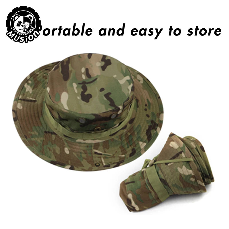 Boonie Hat Balaclava Hat Suit Foldable Hat Sun Protection Fishing Cap Breathable Fisherman Outdoor Hunting Fishing Wide H