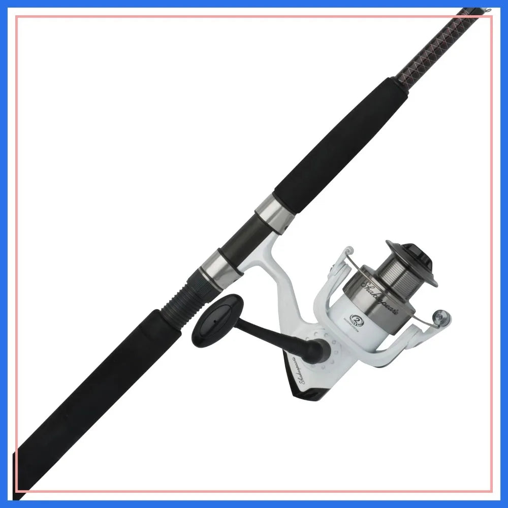 7' Catfish Spinning Fishing Rod and Reel Combo, Ugly Tech Construction with Clear Tip Design, 2-Piece Moderate Fast Action Rod