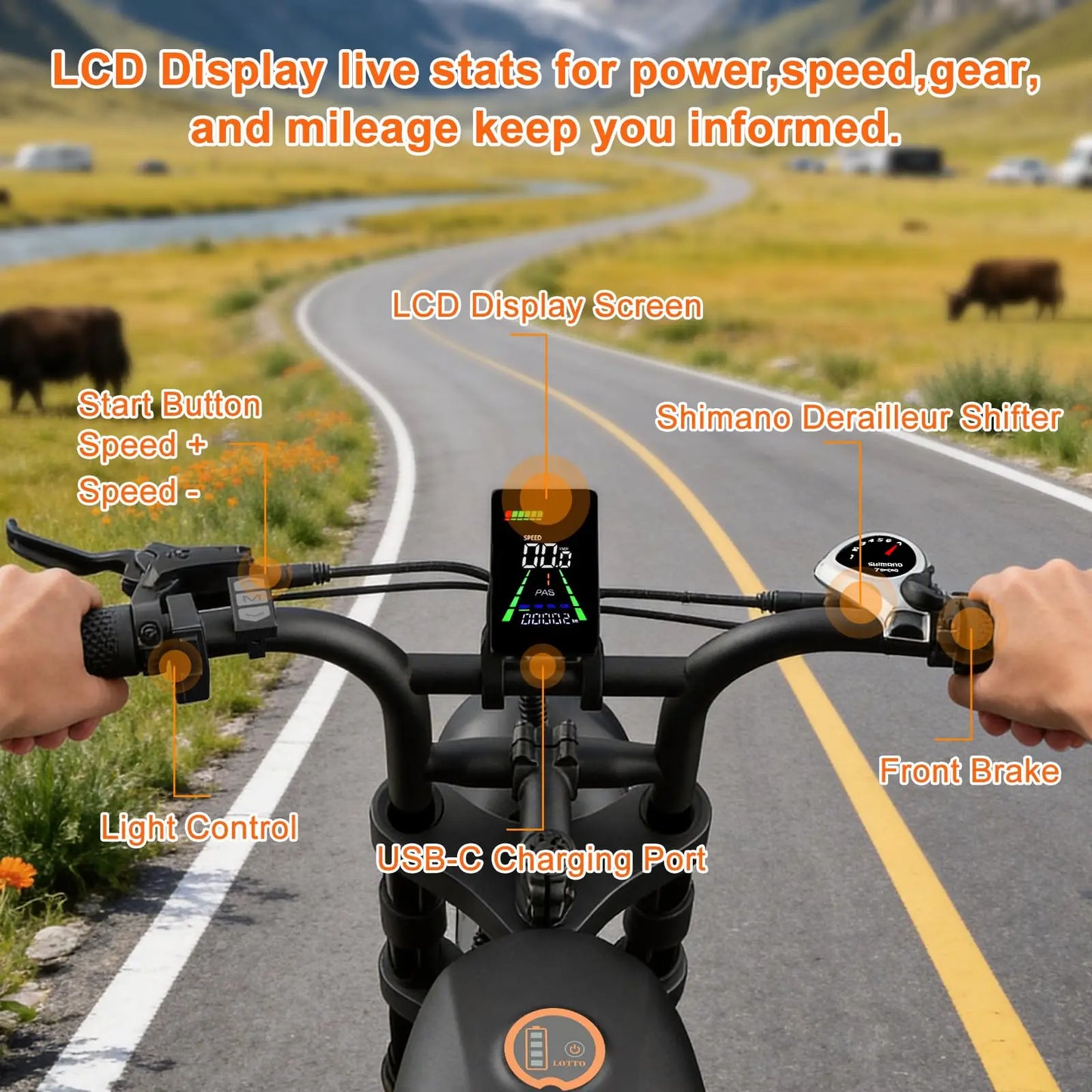 FLIWI 1500W Electric Bike for Adults | 34 MPH High-Speed 20" Fat Tire Ebike, 48V 20Ah Removable Battery, 7-Speed with Dual Disc Brake, UL 2849