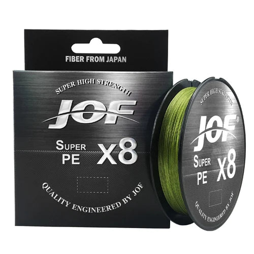 JOF X8 PE Braided Fishing Line Pesca Carp Multifilament Fly Wire Japanese Saltwater 150M 300M 500M 15LB-100LB
