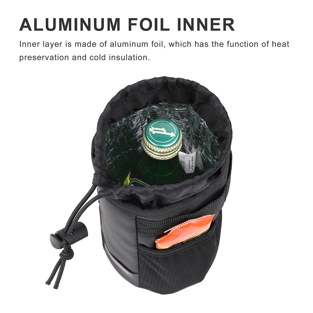 Rhinowalk Bicycle Bag Cycling Water Bottle Carrier Pouch MTB Bike Insulated Kettle Bag Riding Handlebar 1pc or 2pcs Accessories