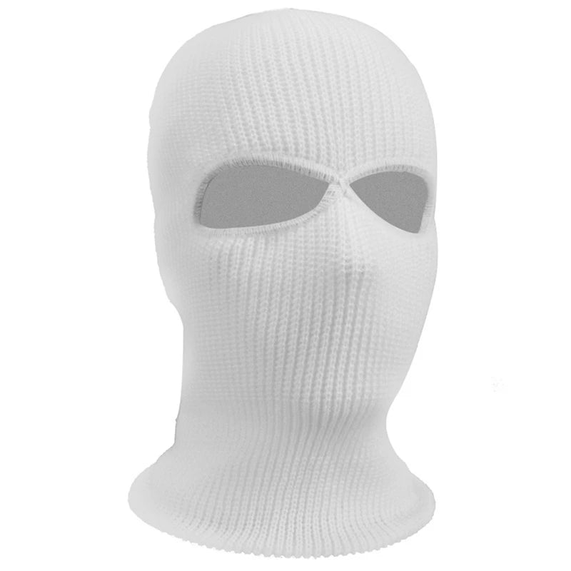 Motorcycle Ski Full Face Masks Cover Windproof Winter Warm Hat 2 Holes Soft Comfortable Windproof Knit Hat Scarf