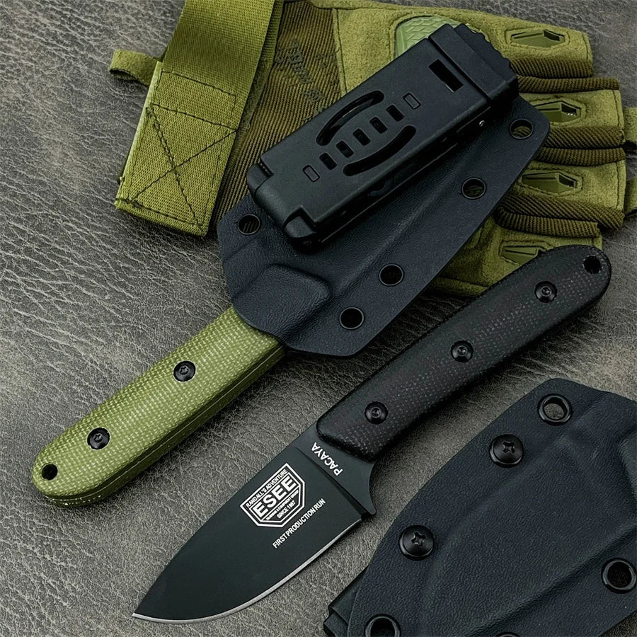 Pacaya Straight Knife Hunting Knife Outdoor Knife Craft Knife Camping Equipment Knife with Sheath Gifts for Men
