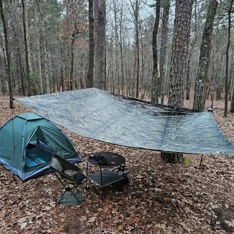 Duty 11 Mil Tarp Cover Waterproof UV Resistant Tarpaulin Used for Outdoor, Hunting, Camping, Backpacking, Canopy Tent, Ground Ta