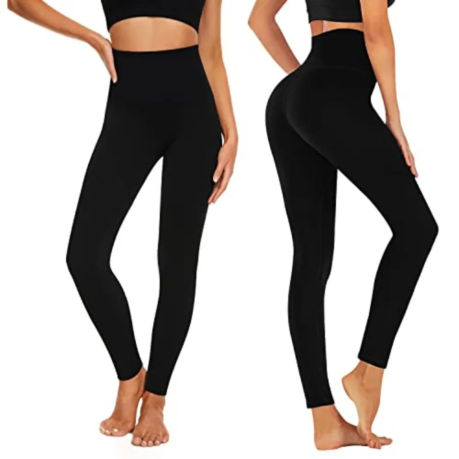 3 Pack Fleece Lined Leggings Women High Waisted Warm Winter Yoga Pants for Women Thermal Running Workout Leggings