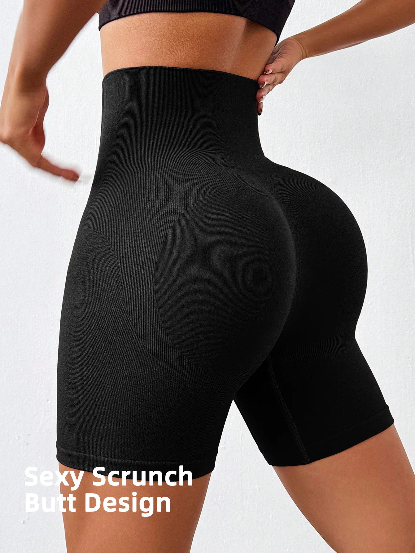 Womens Biker Shorts 6 Inches High Waisted Workout Running Volleyball Yoga Shorts