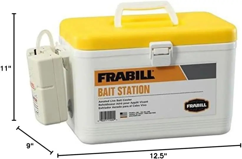 8-Quart Portable Bait Bucket with Aerator for Fishing