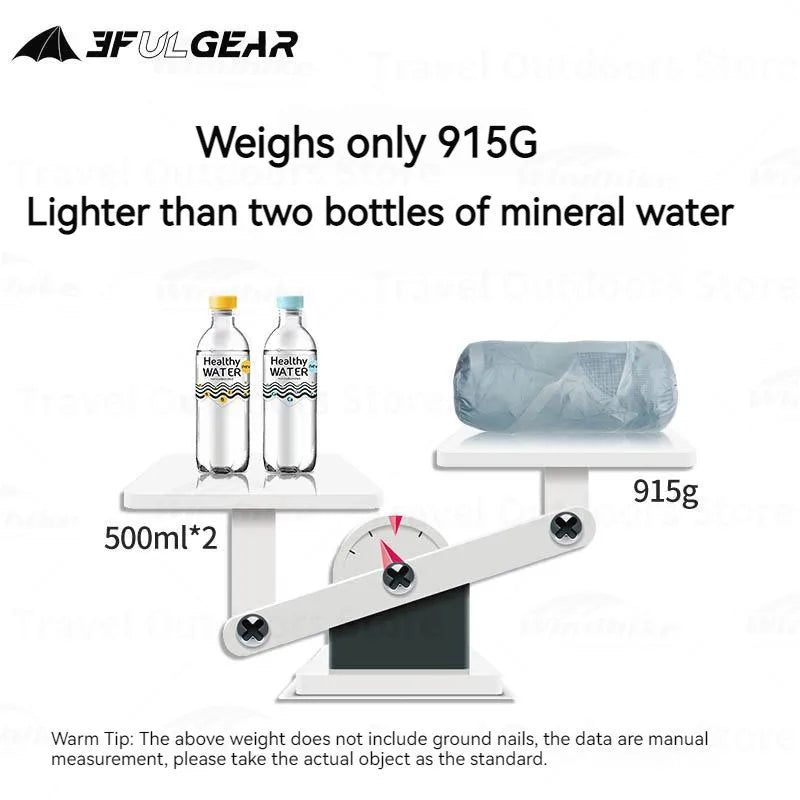 3F UL GEAR LanShan 2 Pro Roof Tent Ultralight Double Layer Tent for 2 Persons Outdoor Camping Hiking Trekking 3/4 Season